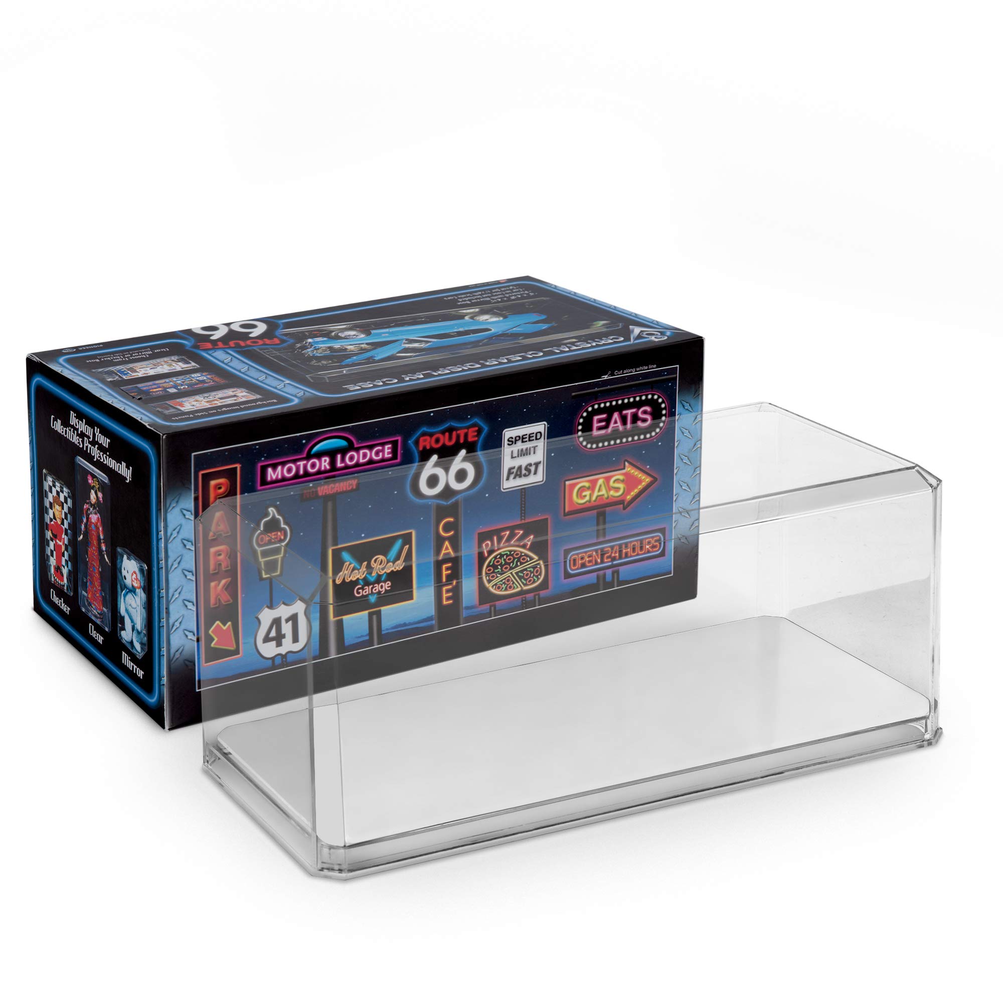 Lindner & Koch Acrylic Display Case with Acrylic Base (23cm; 33cm; 39cm) with 3M adhesive pads | 1/24; 1/18; 1/15 Diecast Cars | Black or White (White, 39cm (1:15))