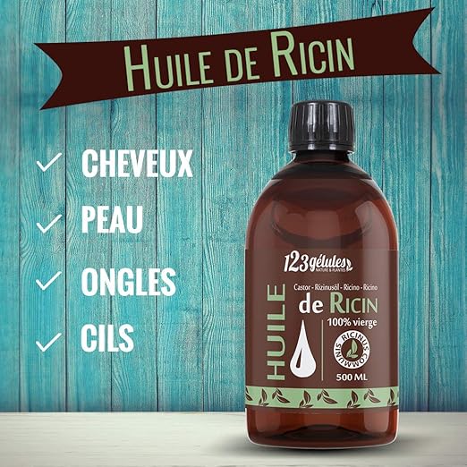 Huile De Ricin 1l Pure Et Naturelle Barbe Cheveux Cils Ongles Peau