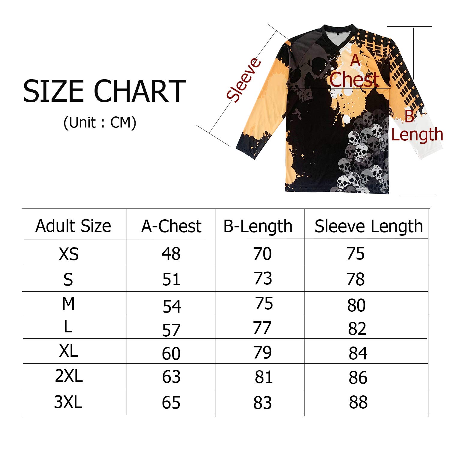 MISSFLAWERING Mens Off-Road Motorcycle Jersey V Navy Long Sleeve Mountain Bike Bicycle Sports Shirt/Large