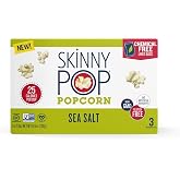 SkinnyPop Sea Salt Microwave Popcorn Bags, 2.8 oz (Pack of 3)