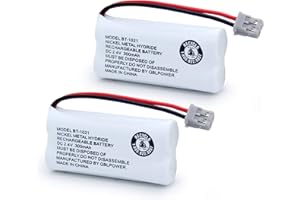 QBLPOWER BT1021 BBTG0798001 Battery Compatible with DECT 6.0 BT1008 BT-1021 BT1016 Cordless Phone Rechargeable 2.4V NIMH (2 Pack)