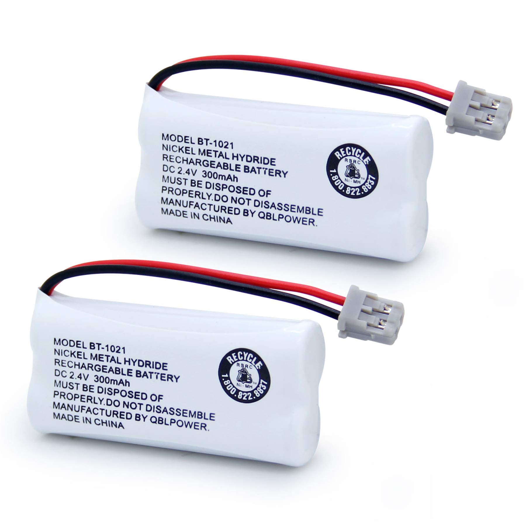 BT1021 BBTG0798001 Battery Compatible with DECT 6.0 BT1008 BT-1021 BT1016 Cordless Phone Rechargeable 2.4V NIMH (2 Pack)