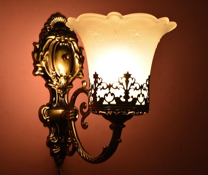 Prop It Up Antique Design Brass Portuguese Style Wall Lamp (Antique Bronze)