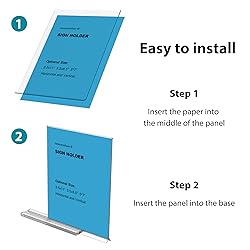 newnewshow Acrylic Sign Holder 11x8.5 Inch 3 Pack