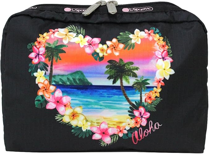 Amazon ハワイ限定レスポートサック アロハサンセット Aloha Sunset エクストララージレクタンギュラーコスメティック 7121 ポーチ Lesportsac レスポートサック ポーチ