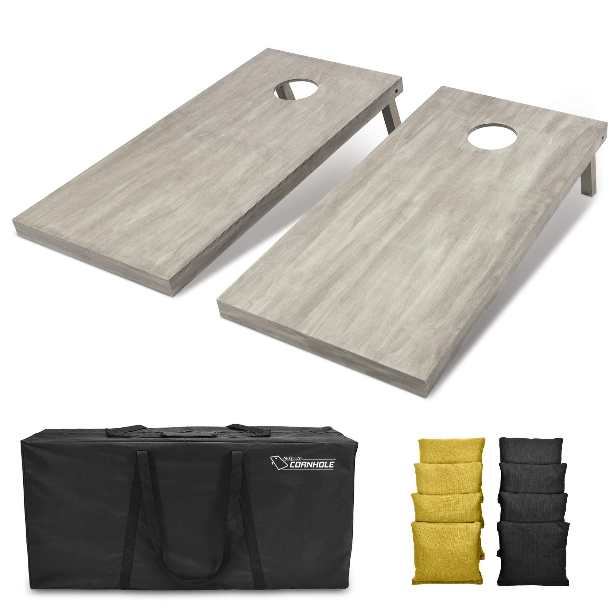 GoSports 4'x2' Regulation Size Wooden Cornhole Boards Set | Includes Carrying Case and Bean Bags (Choose Your Colors) Over 100 Color Combinations Image