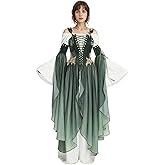 daizbella Renaissance Costume Women Ren Faire Dress Outer Garment Elf Costume for Women(Underskirt Not Included)