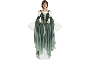 daizbella Renaissance Costume Women Ren Faire Dress Outer Garment Elf Costume for Women(Underskirt Not Included)