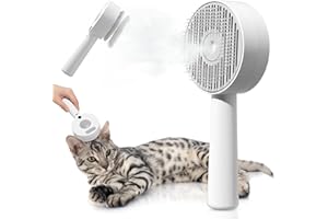 Aerbee Cat Steam Brush, Comfortable Cloud Care Dog Brush for Indoor Pets, Steam Brush Shedding Defur Comb for Dog Brush, Long