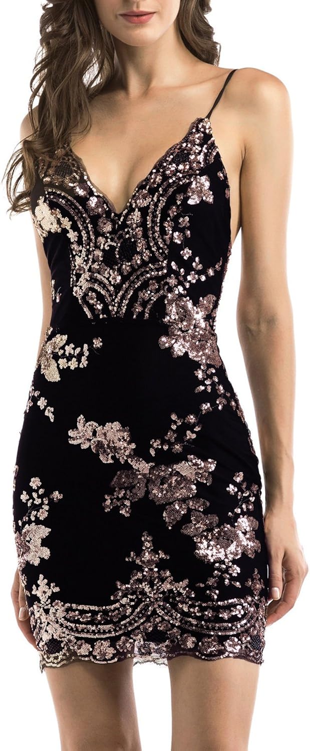 short sequin bodycon dress