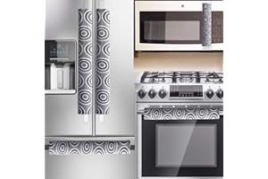 OUGAR8 Handmade Refrigerator Door Handle Cover-Catches Drips,Dust,Smudges and Fingerprints Leaving for Fridge Microwave Oven Handle Covers Home Kitchen Appliances Decoration (5pcs, Circle)