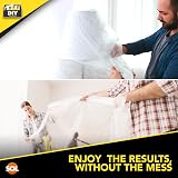 SOL 4 Pack Dust Sheets 3.6m x 2.7m Large Clear Plastic Sheets view 8