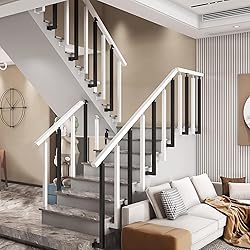 SDFVSDF 8-pcs Side Mount Stairs Railing