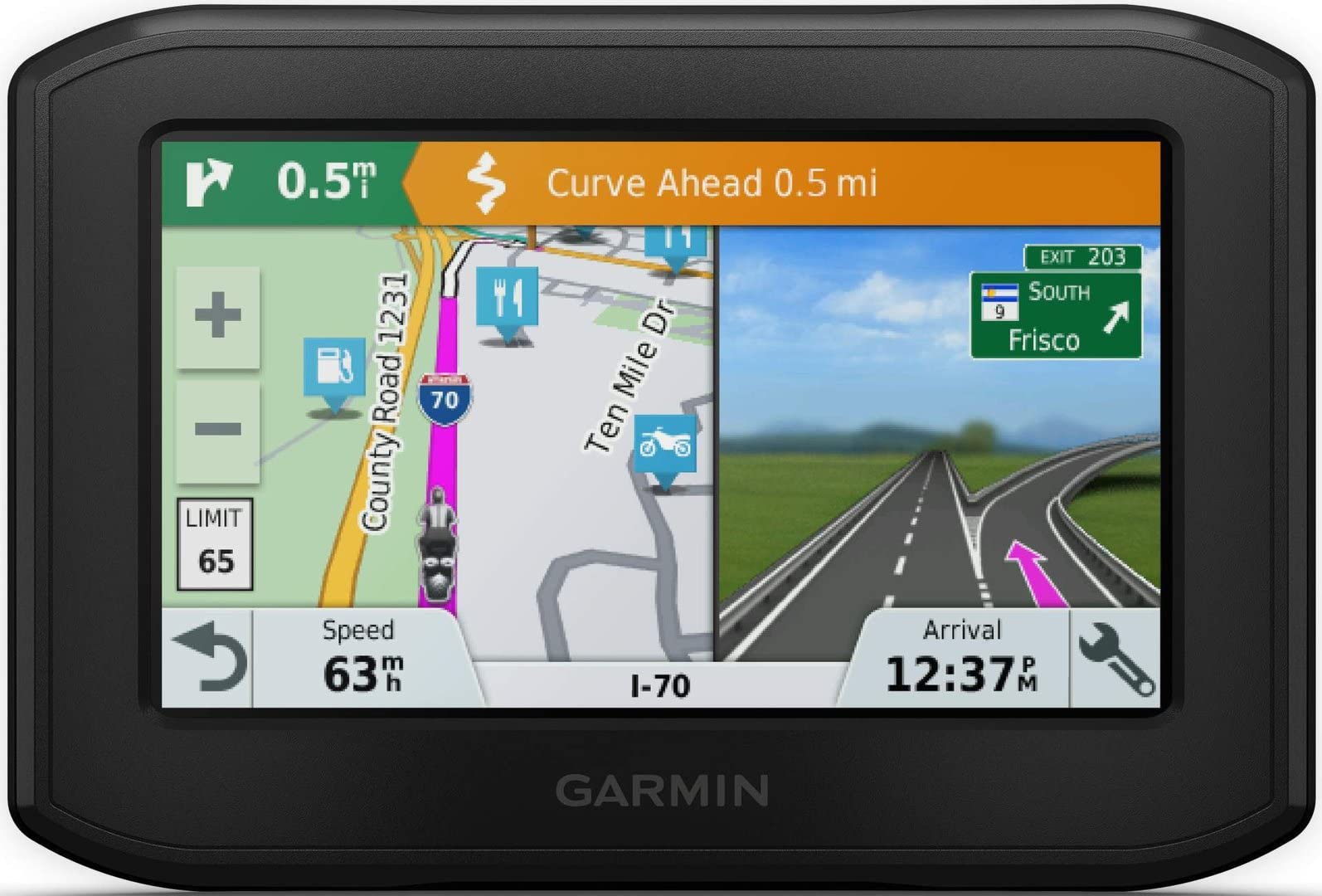 Garmin Zumo 396LMT-S Motorbike Satellite Navigation System with UK/Ireland/Full Europe Maps/Free Lifetime Map Updates and Bluetooth - Black