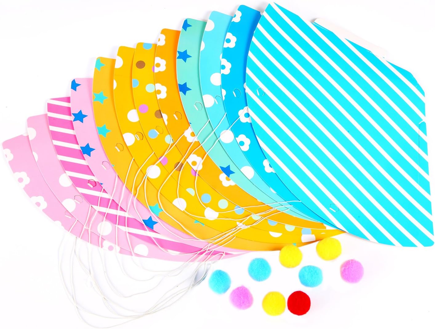 Soamazing Lovely Paper Cone Party Hats for Children's Birthday Jamboree, Pack of 12, Multicoloured, 21 - Image 5