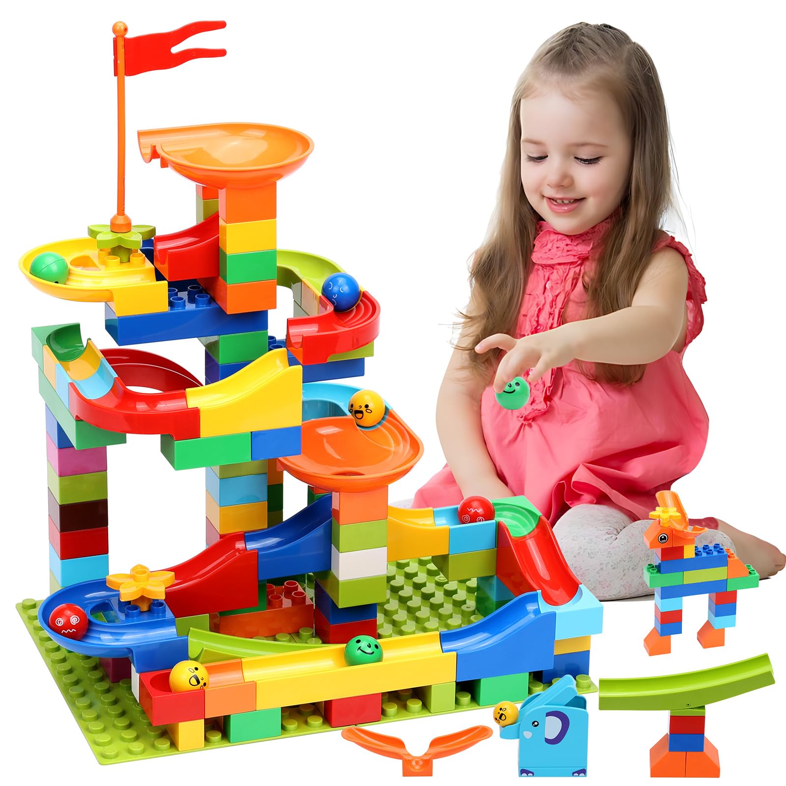 COUOMOXA Marble Run Building Blocks: STEM Ball