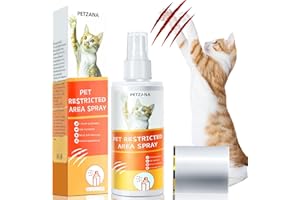 SHIUMORE Cat Deterrent Spray: 100ml Natural Bitter Formula Spray to Stop Chewing & Scratching, Safe Indoor/Outdoor Anti-Chew Training Aid for Furniture, Sofas, Curtains - No Alcohol/Toxic for Cats Kittens
