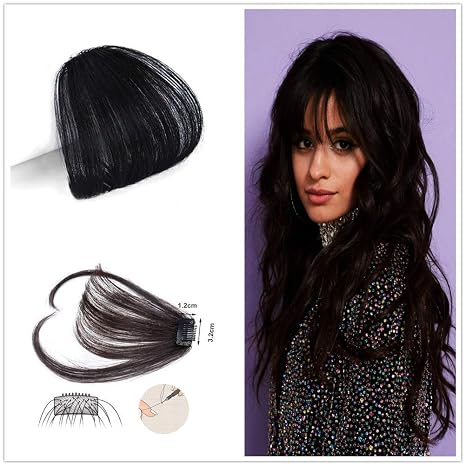 Buy Bangs Without Temples Jet Black Hikyuu Human Hair Bangs Clip