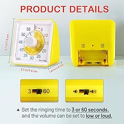 Secura 60-Minute Visual Timer, Timer for