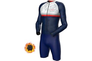 SPARX SPORTS Sparx Long Sleeve Winter Cycling Thermal Skinsuit Pro Team Bicycle Suit Bike Racing Suit Cycle Kit 3D Pad