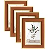XUANLUO 4 Pack Picture Frames Farmhouse Rustic Picture Frame Sets with Distressed Wood Grain,Display Pictures Tabletop or Wall Decor