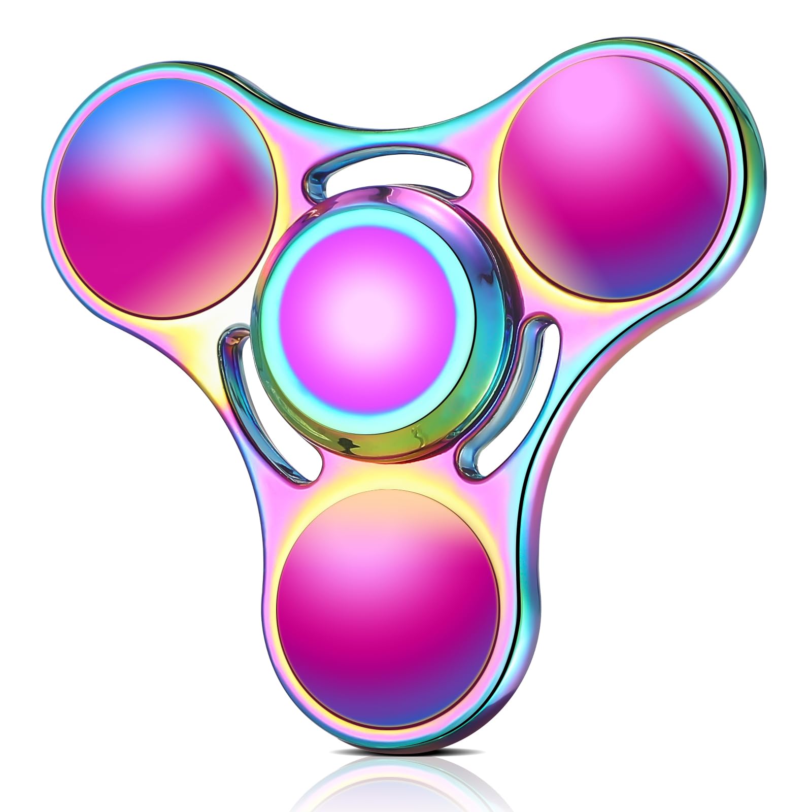 SCIONE Fidget Spinner Metal Stainless Steel Bearing 3-5 Min High Speed Stress Relief Spinner ADHD Anxiety Toys for Adult Kid Autism (Bearing Caps can be Disassembled and Assembled)