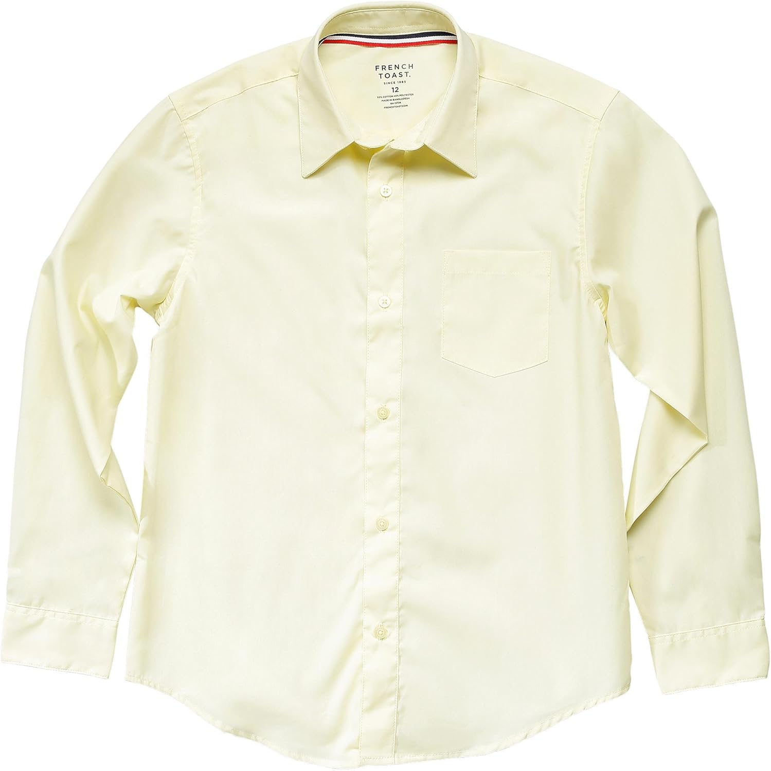 French Toast School Uniform Boys Long Sleeve Classic Dress Shirt: Clothing