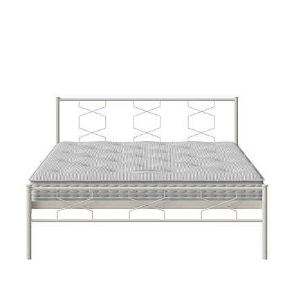 Xavier Glossy Ivory Double (46) Iron/Metal Bed by The Original Bed Co.