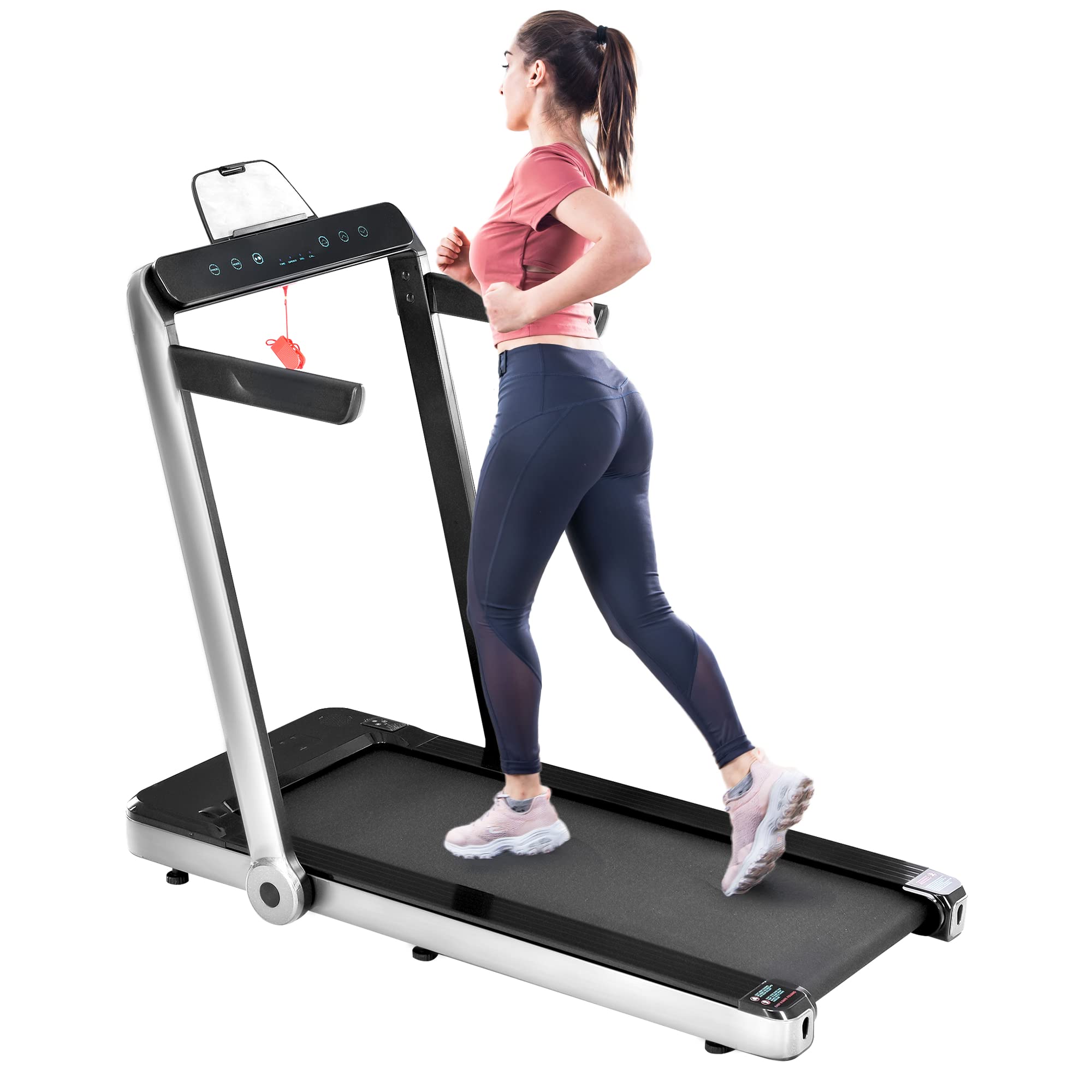 Photo 1 of **PARTS ONLY**
LUMISOL 2 in 1 Folding Treadmill, 2.5HP Walking Treadmill, Installation-Free Under Desk Treadmill with Remote Control, LCD Display, Walking Jogging Running Machine for Home Gym Office (Silver)