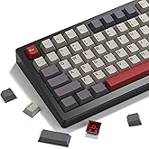 Womier Double Shot PBT Retro Keycaps 138 Keys Cherry MX Key caps | Custom Retro Keycaps Set 138 Keys 60 65 75 100 Percent for 61/64/68/84/87/100/104/108 Mechanical Keyboard, Purple Gray