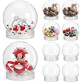 BESTOYARD 30 Pcs Snow Globe Jar, 3-Inch DIY Water Globes DIY Dome Fillable Screw Off Cap Empty for Valentines, Christmas Ornaments, Custom Party Craft