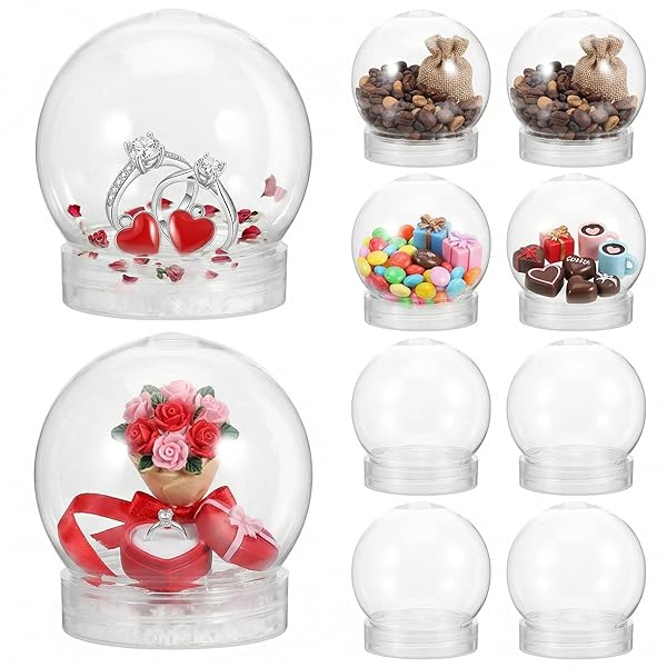 BESTOYARD 30 PCS SNOW GLOBE JAR, 3-INCH DIY...