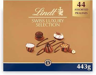 Lindt Swiss Luxury Selection 443g Gift Box Pralines Milk Dark White