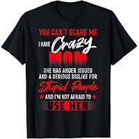 Funny Family T-Shirt: "You Can't Scare Me I Have A Crazy Mom & Three Sisters" - Unisex Gift For Brother, Men, Women (Navy, XL) 5 thumbnail image