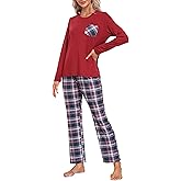 MoFiz Women's Pajamas Sets Long Sleeve Soft Sleepwear 2 Piece Pjs Lightweight Lounge Set