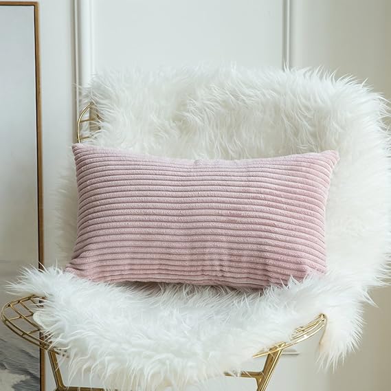 MIULEE Kordsamt Zierkissenbezug ohne Füllung-Zierkissenhülle Dekorative Kissenbezug Dekokissen Kissenhülle mit Verstecktem Re