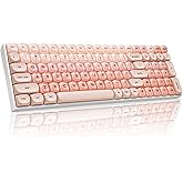 ZORNHER ZH100 Foundation Mechanical Keyboard,98% Pink Creamy Keyboard with Number Pad,Full Size Gaming Keyboard Cute,Jelly MOA Profile Round Keycaps,Creamy Sounding Linear Switches,PC Gaming