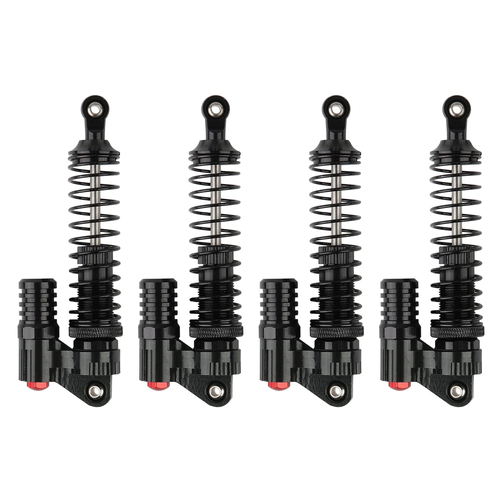 Pxyelec 4Pcs Metal Shock Absorber 1/10 RC Car Parts CNC Machining Aluminum Absorber Damper Set for Axial SCX10 D90 TRX4 RC Crawler Climbing Car Upgrades Accessories