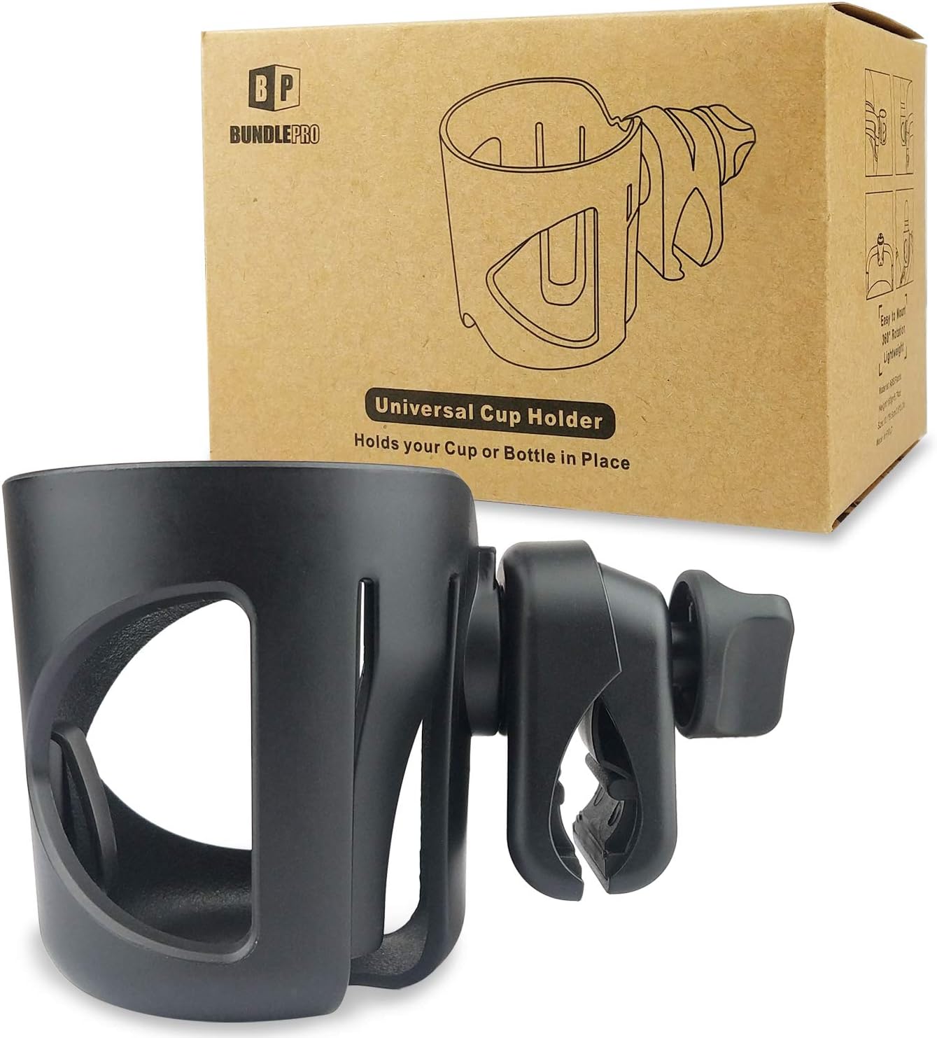 Stroller Cup Holder, Universal Drink Holder for Bikes, Trolleys or