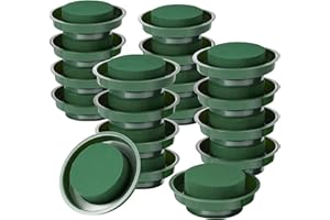 MAITYS Floral Foam with Bowl 4.7 Inch Green DIY Flower Arrangement Kit Round Wet Foam, Wedding Aisle Flowers, Party Decoration (8 Pieces)