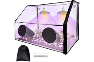 Ehaijia Large Still Air Box Mushroom Grow Set, 30×20×20 Inch Mycology Fume Hood Propagation Tent with Two Mushroom Lights, Provide 360°lllumination, Durable& Easy to Install, Ideal for Indoor Growers
