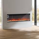 INMOZATA 60inch Electric Fireplace 3-Side Glass Recessed/Freestanding with 9 view 7