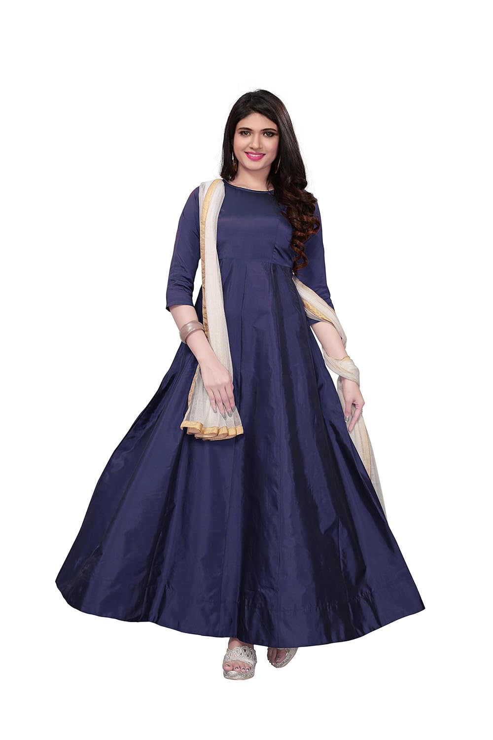 royal export women's tafeta silk party wear gown