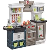 Step2 Modern Metro Kitchen Set for Kids &ndash; Includes 30+ Toy Kitchen Accessories, Interactive Features for Pretend Play &ndash; Indoor/Outdoor Toddler Playset &ndash; Dimensions 44.75" H x 46.5" W x 13.5" D
