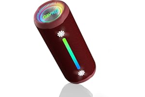 OHAYO Bluetooth Speakers Wireless Loud Stereo Sound IPX7 Waterproof Outdoor Portable 25W Super Bass Speaker for Home Party Beach with 24H Playtime Colorful Lights BT5.3 TWS Pairing Birthday Gift (Magenta)