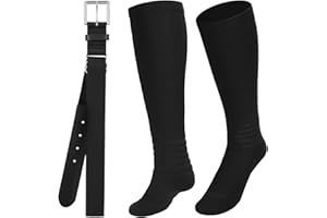 WAIST WOW Baseball Belt and Socks Combo Adjustable Softball Belt and Socks Elastic Waist Belt for Youth and Adult