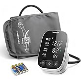 huangirl Upper Arm Blood Pressure Monitor, Blood Pressure Monitors for Home Use, Talking Automatic Blood Pressure Monitor LED Color Screen Large BP Cuff 8.7-17 Inche for 2 Users
