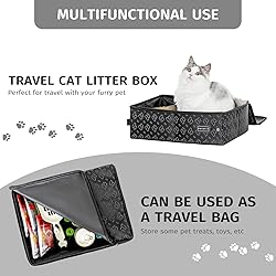 PETSFIT Portable Litter Box - Leak-Proof, Travel