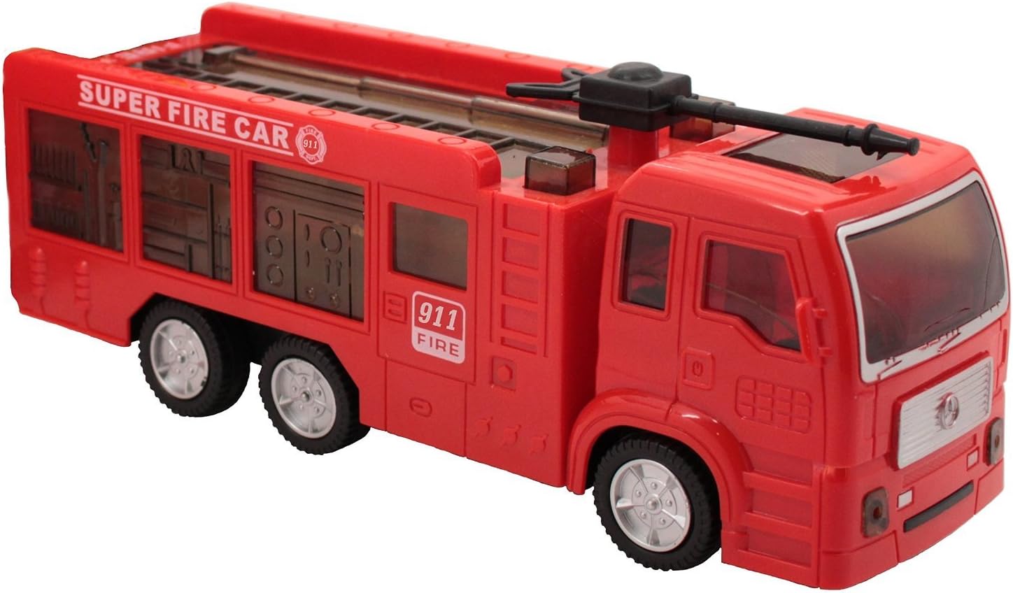Techege Toys 911 Fire Truck Emergency Response Team Fire Engine Ladder