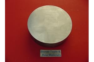 STONER METALS 6" Aluminum 6061 Round Rod 2" Long T6511 6.00" Diameter Solid Lathe Bar Stock